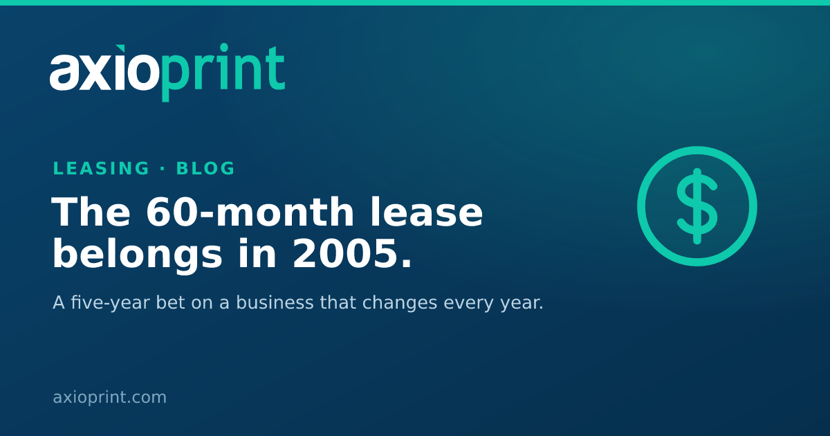 The 60-Month Copier Lease Belongs in 2005.